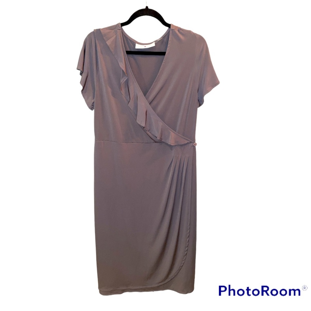 Gray Ruffled Dress
